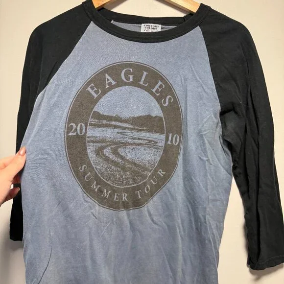 The Eagles Band Baseball Tee Small Blue Black - Picture 2 of 4